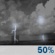 Wednesday Night: A chance of showers and thunderstorms. Mostly cloudy, with a low around 79. Chance of precipitation is 50%. Wednesday Night: Chance Showers And Thunderstorms