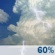 Wednesday: Rain showers likely before 11am, then showers and thunderstorms likely between 11am and 2pm, then a chance of showers and thunderstorms. Mostly cloudy, with a high near 87. Chance of precipitation is 60%. Wednesday: Showers And Thunderstorms Likely